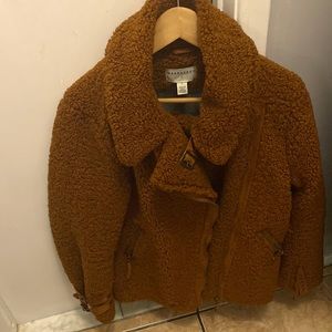 Designer winter jacket tan colored